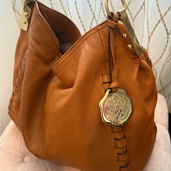 Vince Camuto hobo Elegant cognac Tan Leather Women's Bag - Picture 1 of 5
